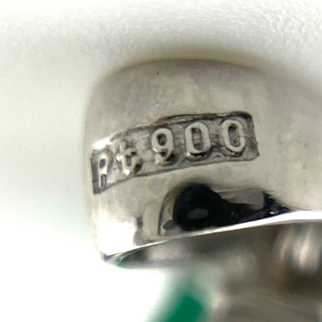 エメラルド デザインペンダントトップ プラチナ メレダイヤ ペンダントトップ Pt900 エメラルド ダイヤモンド レディース 【中古】nbjwl