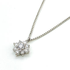 メレダイヤ デザインネックレス プラチナ ペンダント ネックレス Pt900 Pt850 ダイヤモンド レディース 【中古】 
 ラッピング可