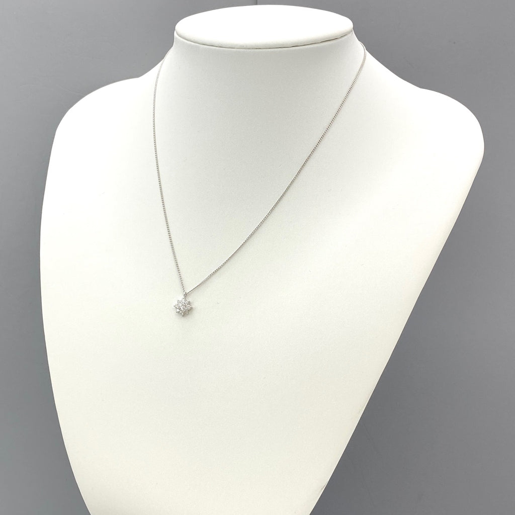 メレダイヤ デザインネックレス プラチナ ペンダント ネックレス Pt900 Pt850 ダイヤモンド レディース 【中古】 
 ラッピング可
