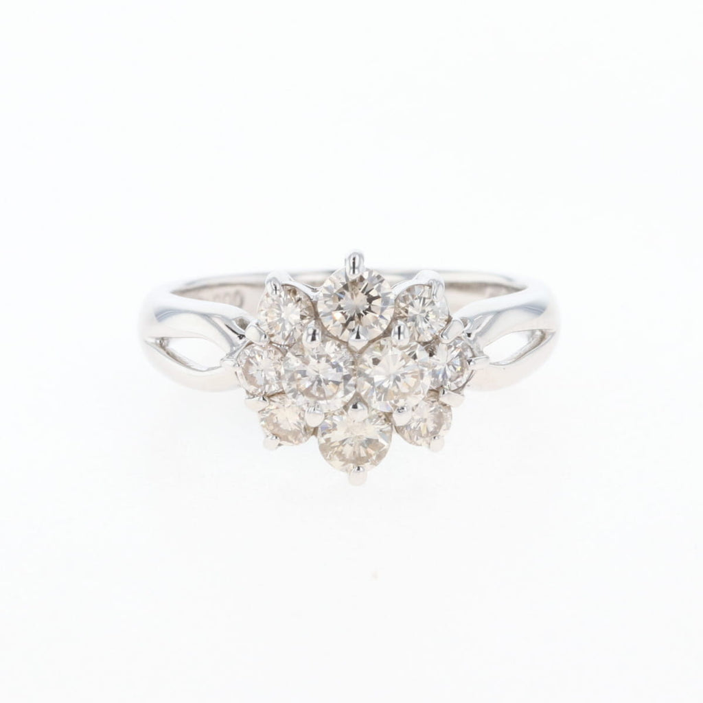 【新品】メレダイヤ 1ct プラチナ 指輪 リング 12号 Pt900 バイセル公式】メレダイヤ デザインリング プラチナ 指輪 リング