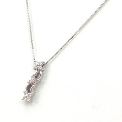 メレダイヤ デザインネックレス WG ホワイトゴールド ペンダント ネックレス K18 WG ダイヤモンド レディース 【中古】nbjwl