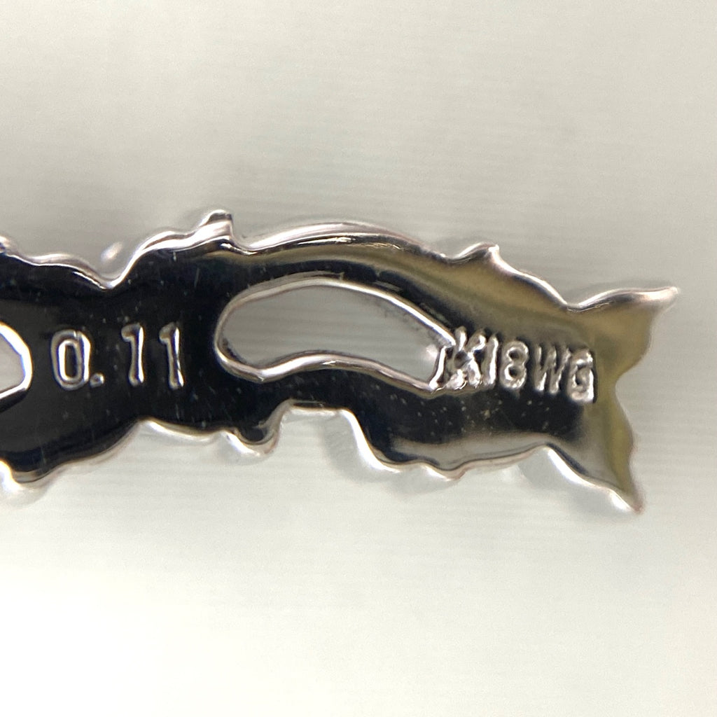 メレダイヤ デザインネックレス WG ホワイトゴールド ペンダント ネックレス K18 WG ダイヤモンド レディース 【中古】nbjwl