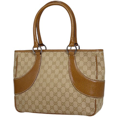 グッチ GG柄 トートバッグ ハンドバッグ 手提げ トートバッグ GGキャンバス ベージュ 113011 レディース 【中古】 brbag