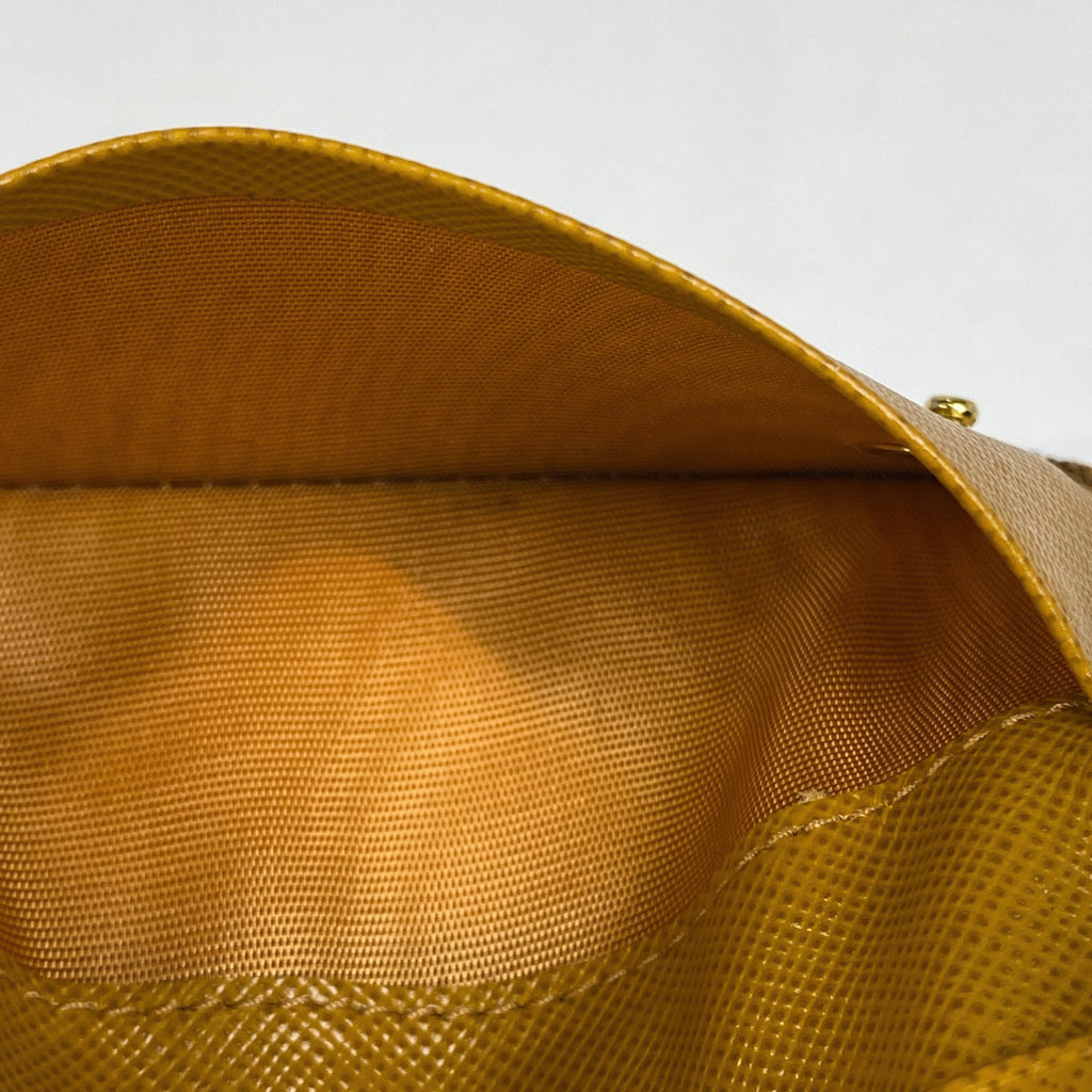 プラダ ロゴ 6連 キーケース キーフック キーケース サフィアーノレザー オレンジ レディース 【中古】brbag