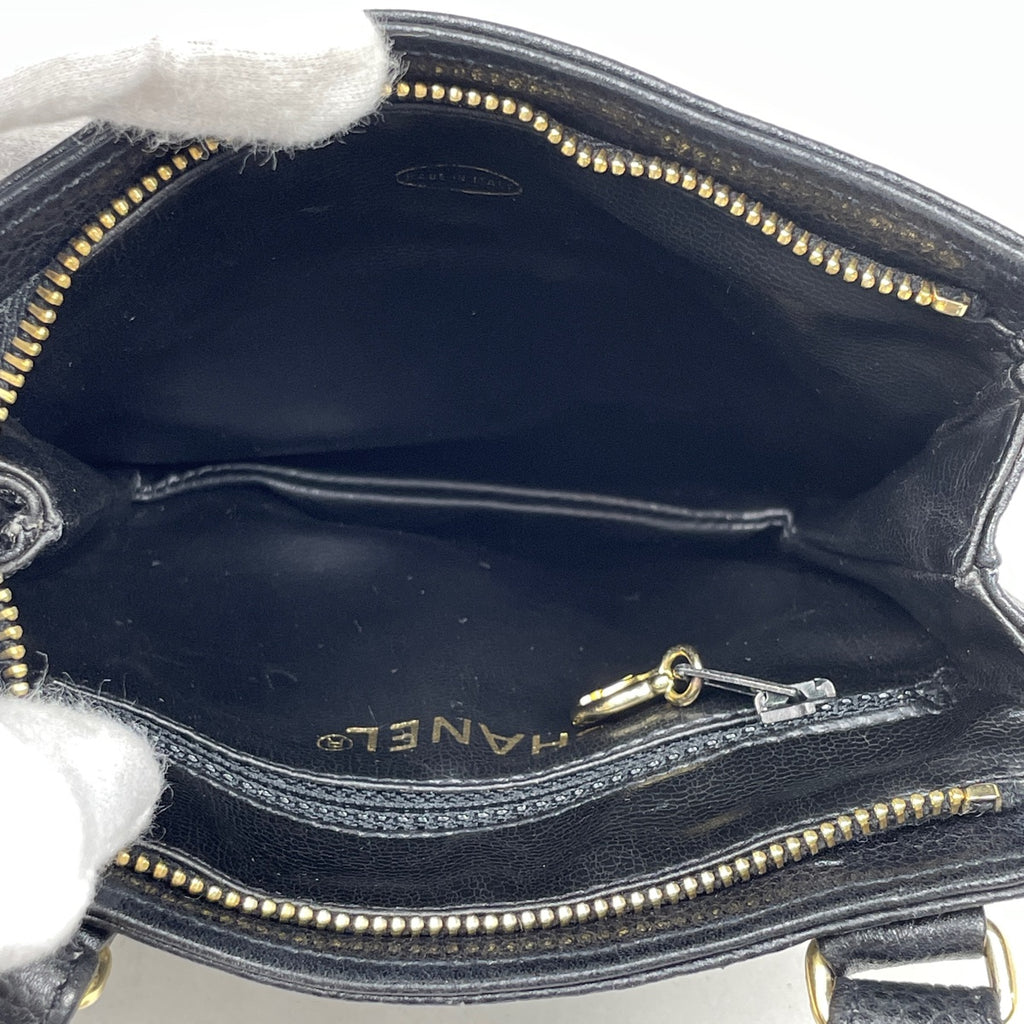 シャネル ココマーク ウエストバッグ ウエストポーチ ボディバッグ キャビアスキン ブラック レディース 【中古】