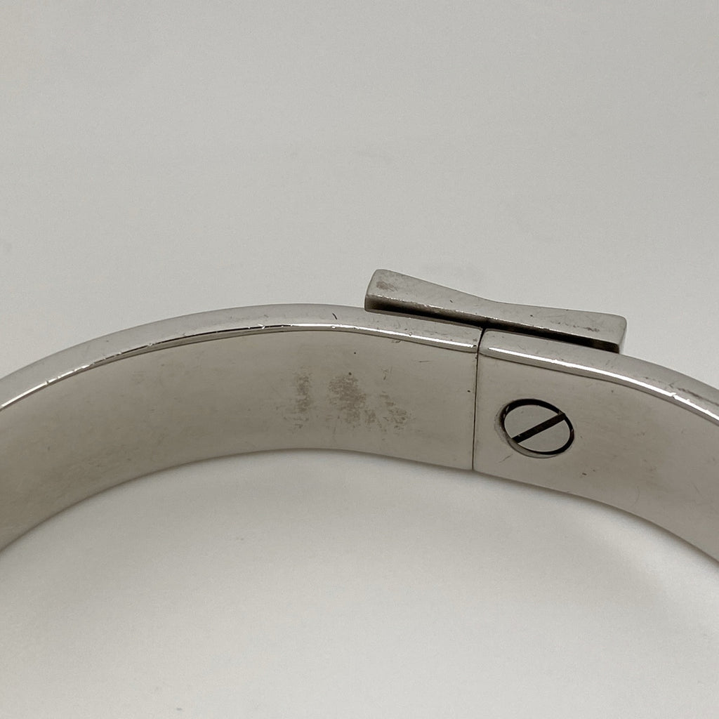 エルメス エマイユ PM 七宝焼き 腕輪 ブレスレット GP オレンジ シルバー レディース 【中古】 
 ラッピング可