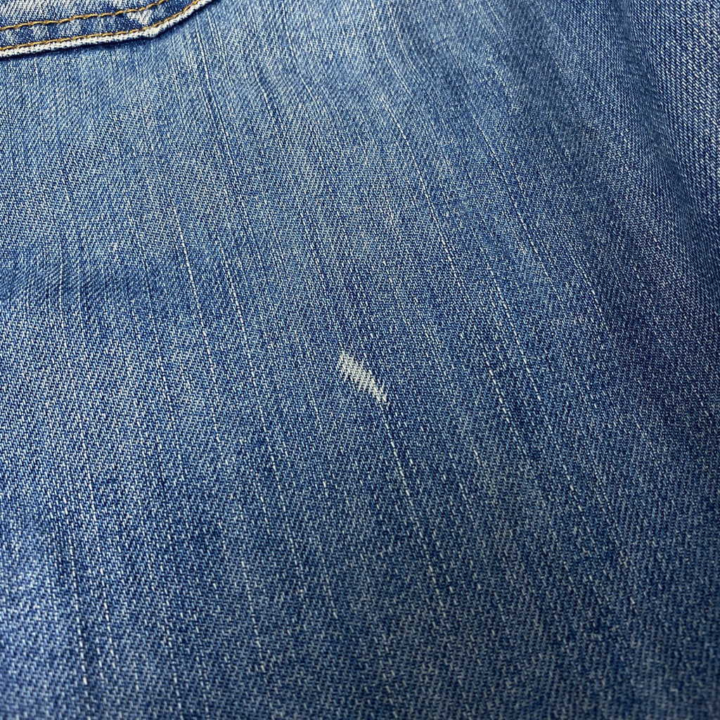 【在庫一掃】 クロエ ロゴボタン デニムパンツ ストレート ダメージ ボトムス デニムパンツ コットン ポリエチレン ブルー レディース 【中古】 brapp