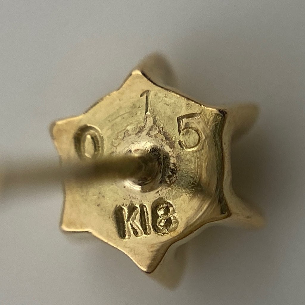 【在庫一掃】 メレダイヤ デザインピアス YG イエローゴールド ピアス K18 ダイヤモンド レディース 【中古】nbjwl