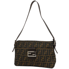 フェンディ ズッカ柄 ショルダーバッグ ハンドバッグ ワンショルダー ショルダーバッグ キャンバス ブラウン 26566 レディース 【中古】 brbag