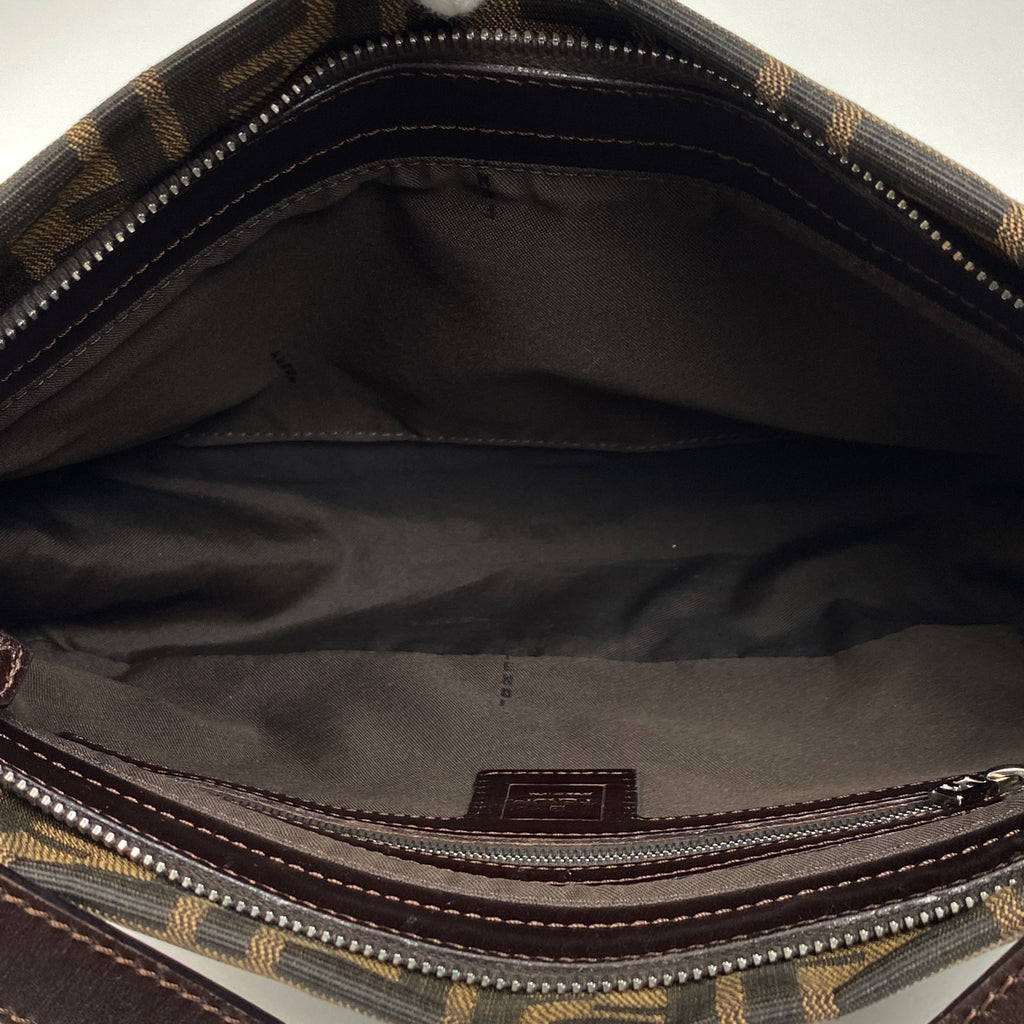 【最終値引き】 フェンディ ズッカ柄 ショルダーバッグ ハンドバッグ ワンショルダー ショルダーバッグ キャンバス ブラウン 26566 レディース 【中古】 brbag