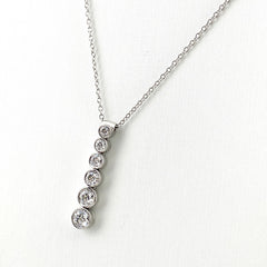 【最終値引き】 ティファニー ジャズドロップ ネックレス プラチナ メレダイヤ ペンダント ネックレス Pt950 ダイヤモンド レディース 【中古】brjwl