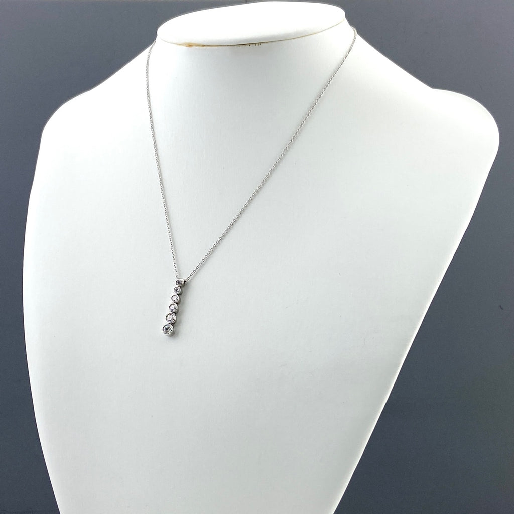 【最終値引き】 ティファニー ジャズドロップ ネックレス プラチナ メレダイヤ ペンダント ネックレス Pt950 ダイヤモンド レディース 【中古】brjwl