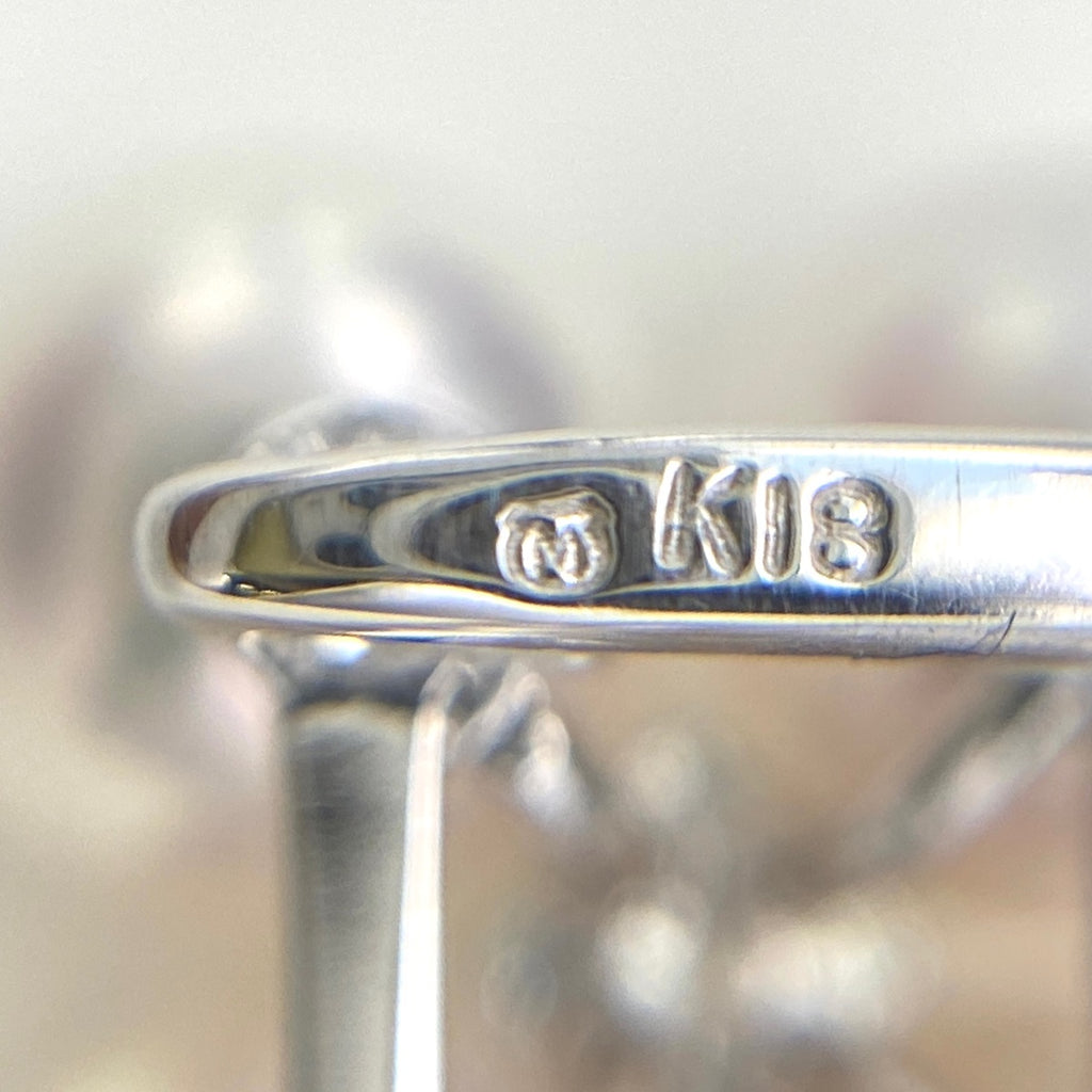 ミキモト パール 帯留め メレダイヤ 真珠 帯留め K18 パール ダイヤモンド レディース 【中古】brjwl