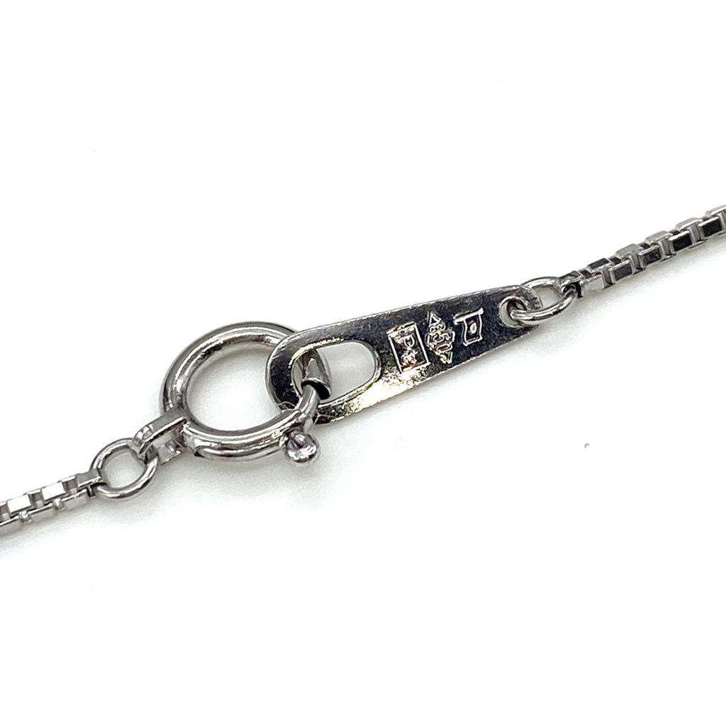 サファイア デザインネックレス プラチナ ペンダント メレダイヤ ネックレス Pt900 Pt850 サファイア レディース 【中古】nbjwl