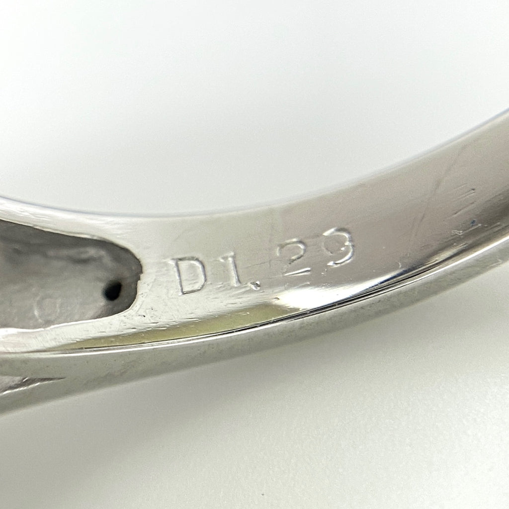 パール デザインリング プラチナ 指輪 真珠 メレダイヤ リング 13.5号 Pt900 パール ダイヤモンド レディース 【中古】nbjwl