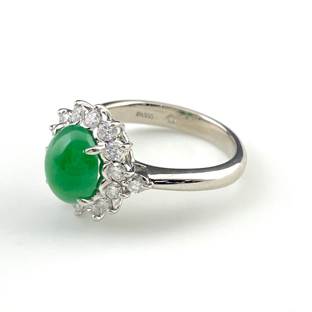 PT900 ヒスイ リング プラチナ 11号 1.79CT レディース 中古 nbjwl
