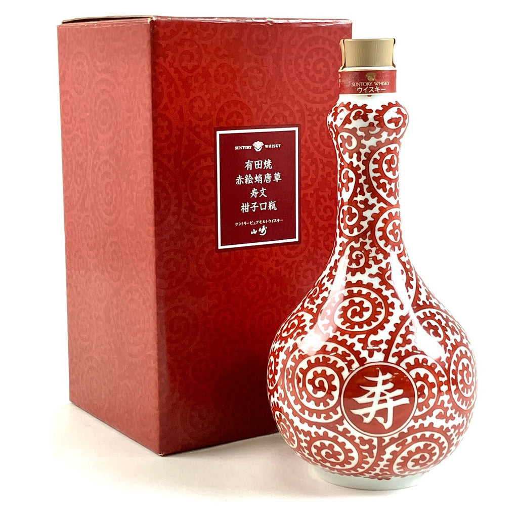 【東京都内限定お届け】 サントリー SUNTORY 有田焼 赤絵蛸唐草寿文柑子口瓶 600ml 国産ウイスキー 【古酒】 liqbb