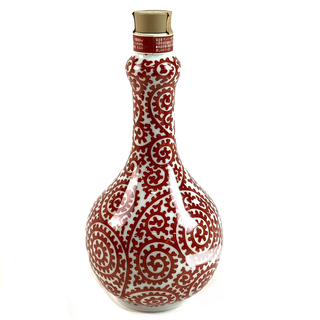 【東京都内限定お届け】 サントリー SUNTORY 有田焼 赤絵蛸唐草寿文柑子口瓶 600ml 国産ウイスキー 【古酒】 liqbb