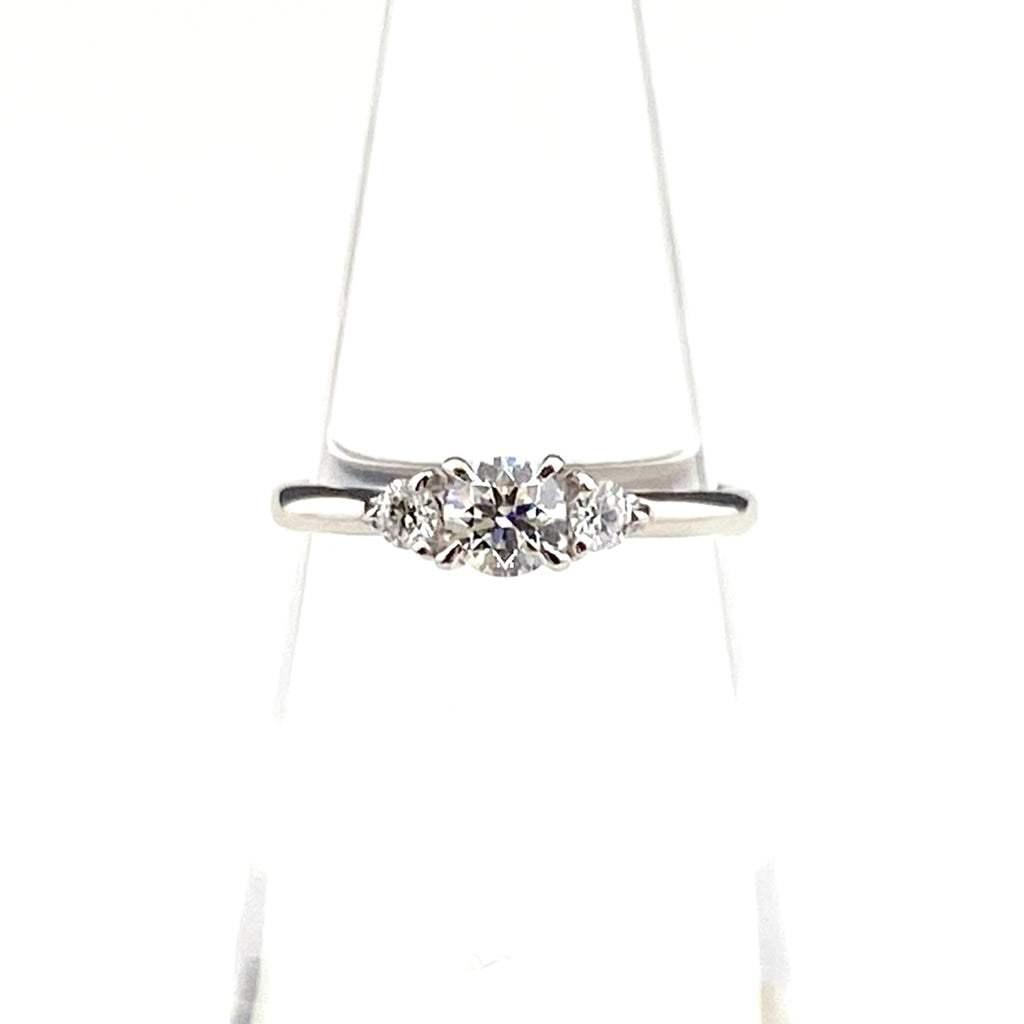 ダイヤモンド デザインリング プラチナ 指輪 メレダイヤ リング 7号 Pt900 ダイヤモンド レディース 【中古】nbjwl