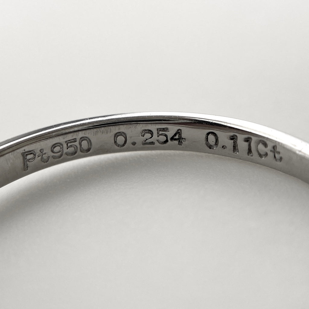 ダイヤモンド デザインリング プラチナ 指輪 メレダイヤ リング 7号 Pt900 ダイヤモンド レディース 【中古】nbjwl