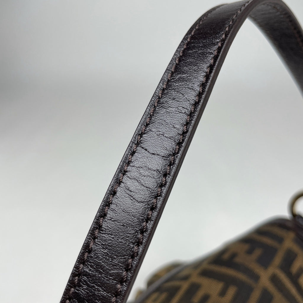 フェンディ ズッカ柄 ショルダーバッグ ハンドバッグ ワンショルダー ショルダーバッグ キャンバス ブラウン 8BR445 レディース 【中古】