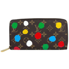 【在庫一掃】 ルイ・ヴィトン LV×YK ジッピー ウォレット 草間彌生 コラボ ラウンドジップ ラウンドファスナー 長財布 モノグラム ブラウン マルチカラー M81864 レディース 【中古】brbag