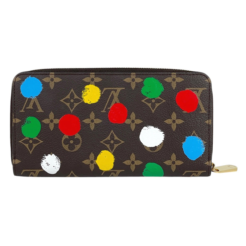 ルイ・ヴィトン LV×YK ジッピー ウォレット 草間彌生 コラボ ラウンドジップ ラウンドファスナー 長財布 モノグラム ブラウン マルチカラー M81864 レディース 【中古】brbag