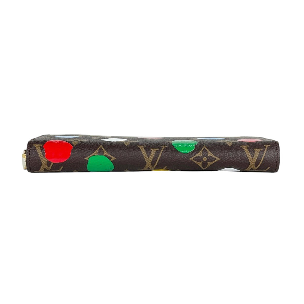 ルイ・ヴィトン LV×YK ジッピー ウォレット 草間彌生 コラボ ラウンドジップ ラウンドファスナー 長財布 モノグラム ブラウン マルチカラー M81864 レディース 【中古】brbag