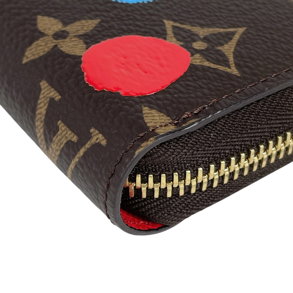 ルイ・ヴィトン LV×YK ジッピー ウォレット 草間彌生 コラボ ラウンドジップ ラウンドファスナー 長財布 モノグラム ブラウン マルチカラー M81864 レディース 【中古】brbag
