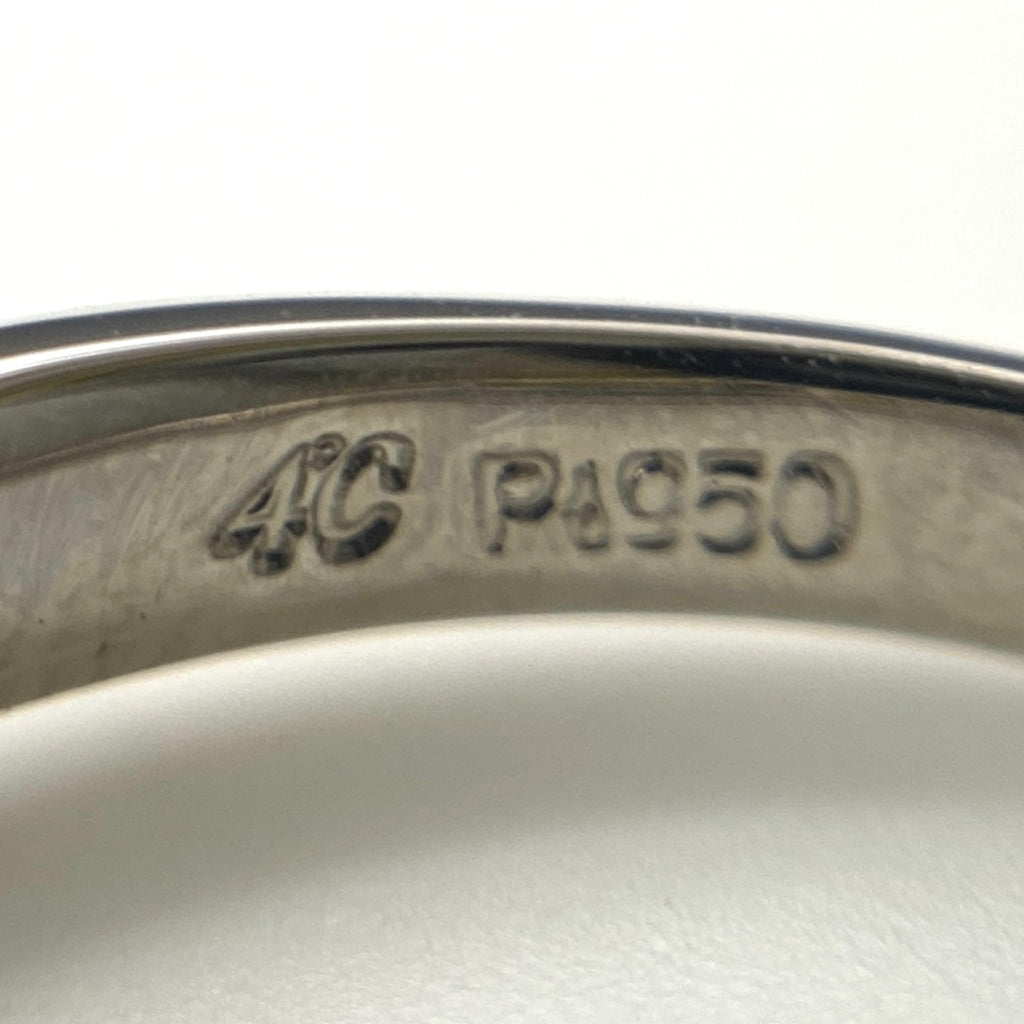 ヨンドシー ダイヤモンド デザインリング プラチナ 指輪 リング 8号 Pt950 ダイヤモンド レディース 【中古】brjwl