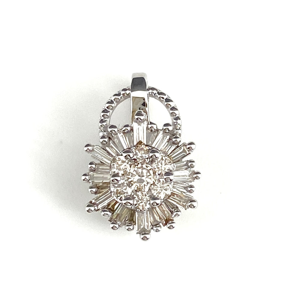 メレダイヤ ペンダントトップ WG ホワイトゴールド ペンダントトップ K18 WG ダイヤモンド レディース 【中古】nbjwl