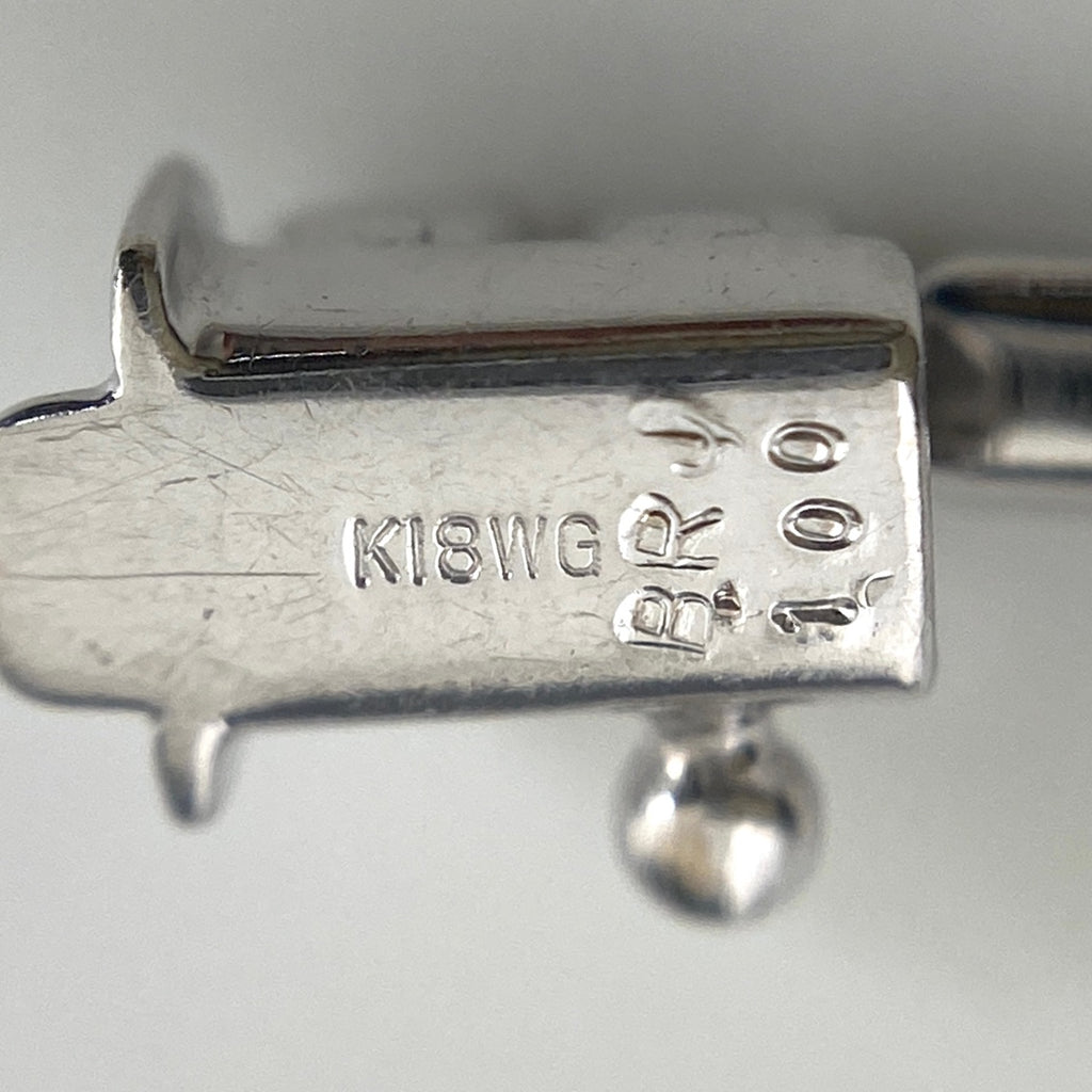 メレダイヤ デザインブレスレット WG ホワイトゴールド 腕輪 ブレスレット K18 WG ダイヤモンド レディース 【中古】nbjwl