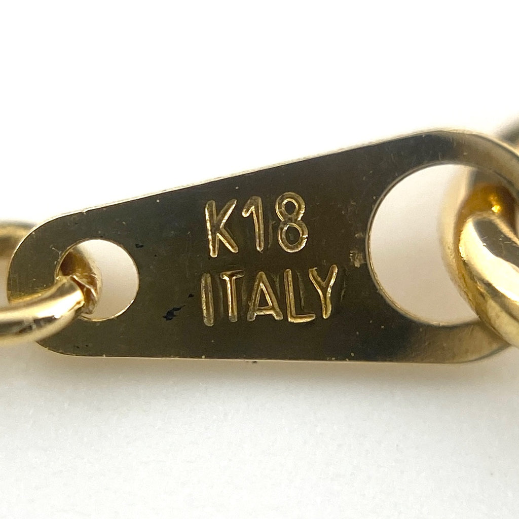メレダイヤ デザインネックレス YG イエローゴールド ペンダント ネックレス K18 ダイヤモンド レディース 【中古】nbjwl