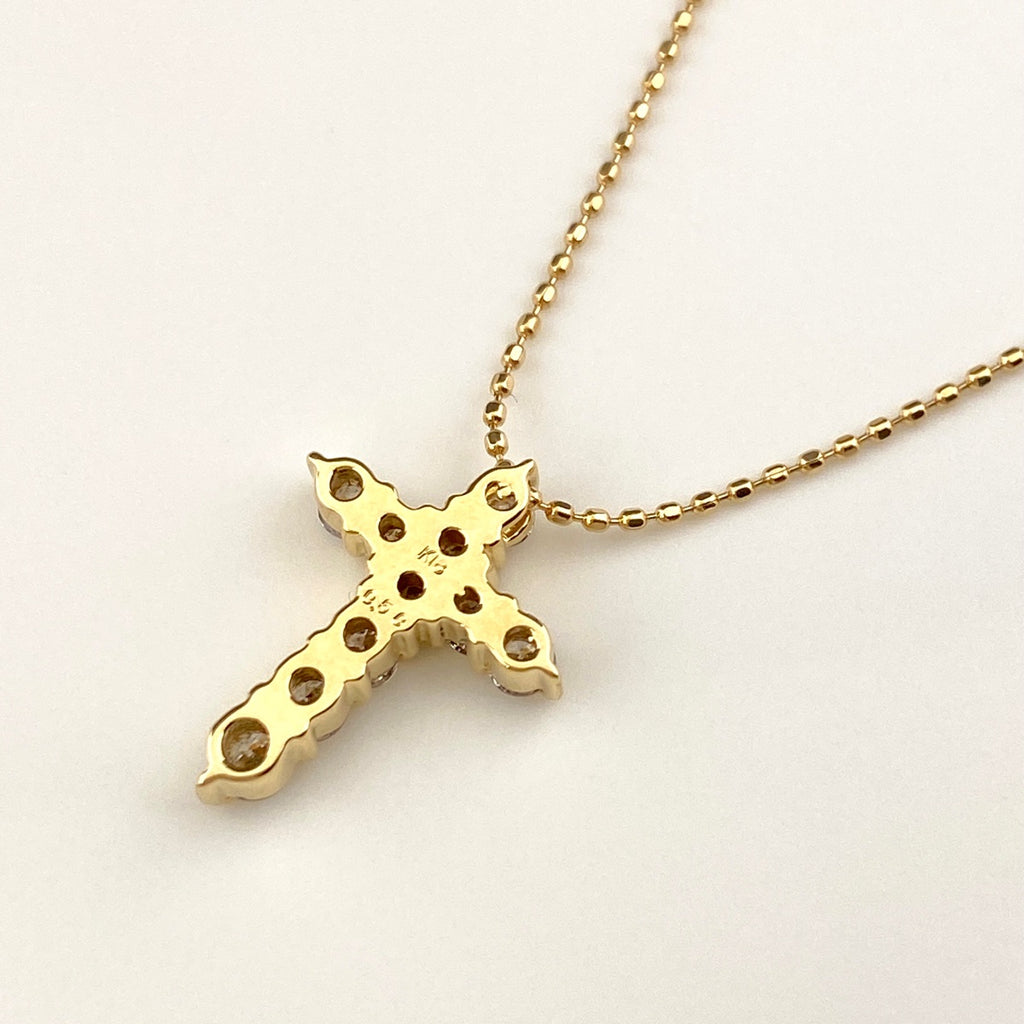 クロス ネックレス イエロー ゴールド 14K 金 VALUABLE