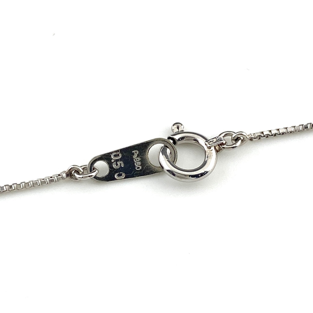 フラワーモチーフ デザインネックレス プラチナ ペンダント メレダイヤ 花 ネックレス Pt900 Pt850 ダイヤモンド レディース 【中古】nbjwl
