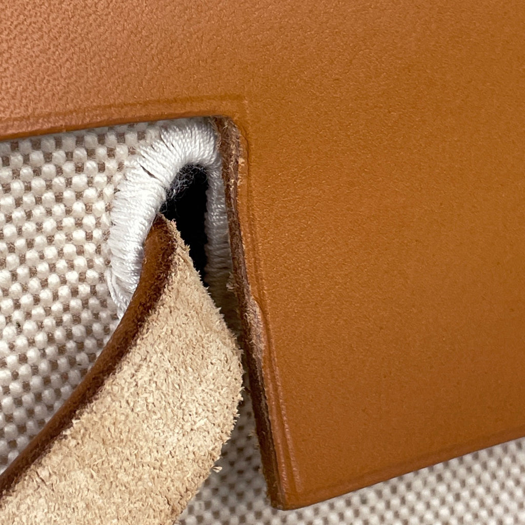 【最終値引き】 エルメス エールバッグ MM 2WAY ショルダーバッグ ハンドバッグ トワルアッシュ(コーティング) ナチュラル ブラウン □D レディース 【中古】brbag