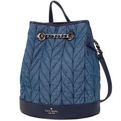 ケイトスペード ロゴ リュックサック バックパック デイパック リュック デニム ブルー WKRU5828 レディース 【中古】brbag