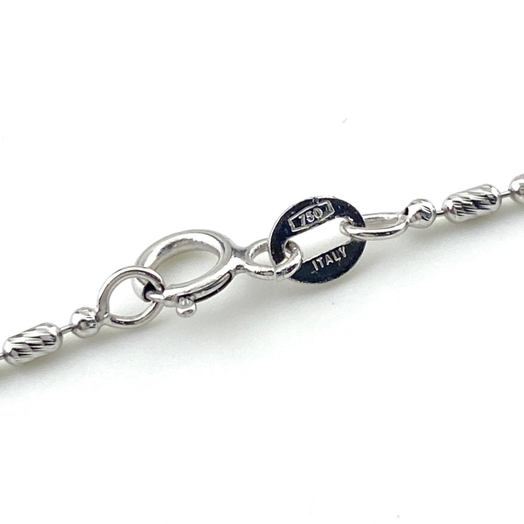 メレダイヤ デザインネックレス WG ホワイトゴールド ペンダント ネックレス K18 WG ダイヤモンド レディース 【中古】nbjwl