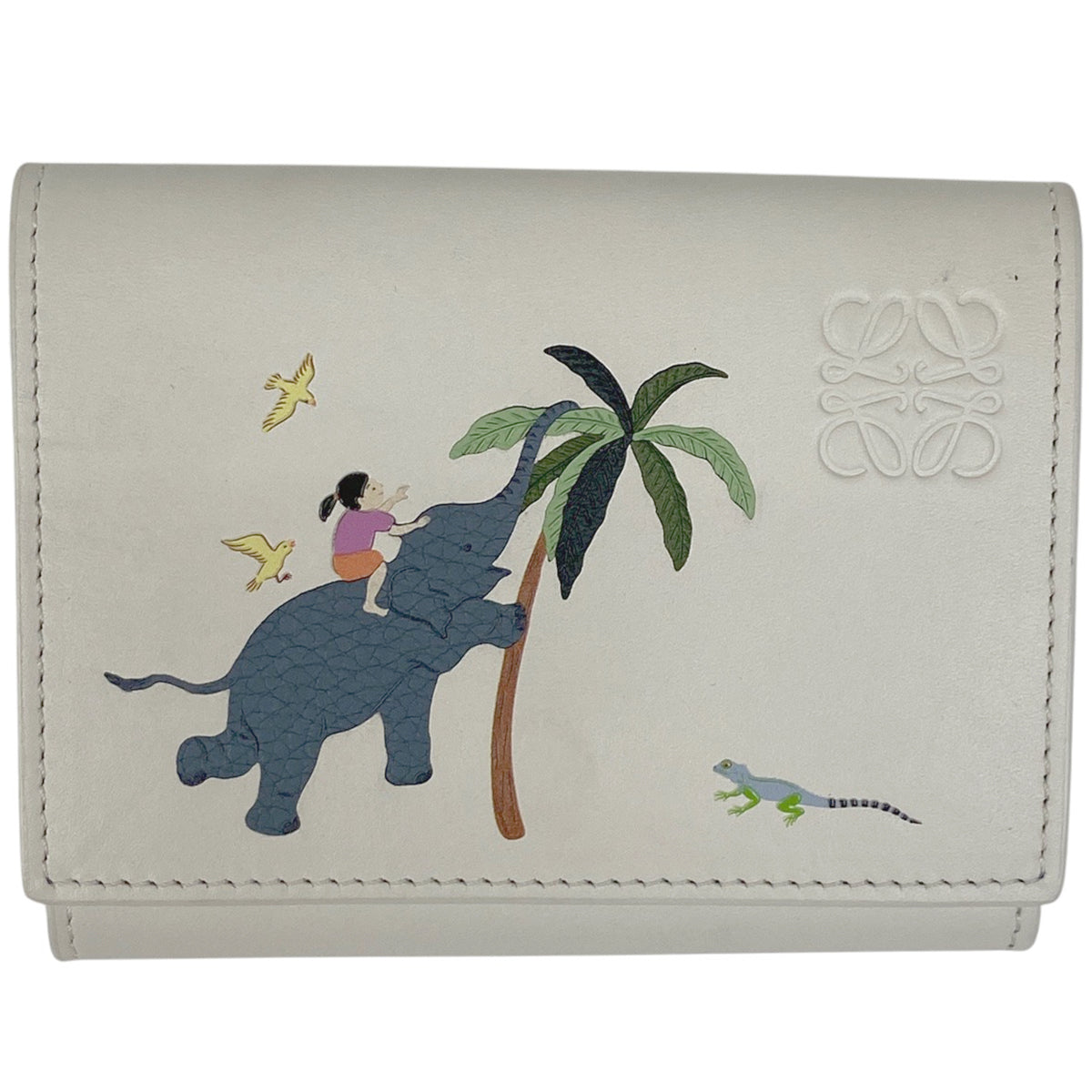 【超美品】【値下げ】ロエベ アナグラム トライフォールドウォレット（サンド） 楽天市場】【お得な6%offクーポンあり！】 LOEWE アナグラム