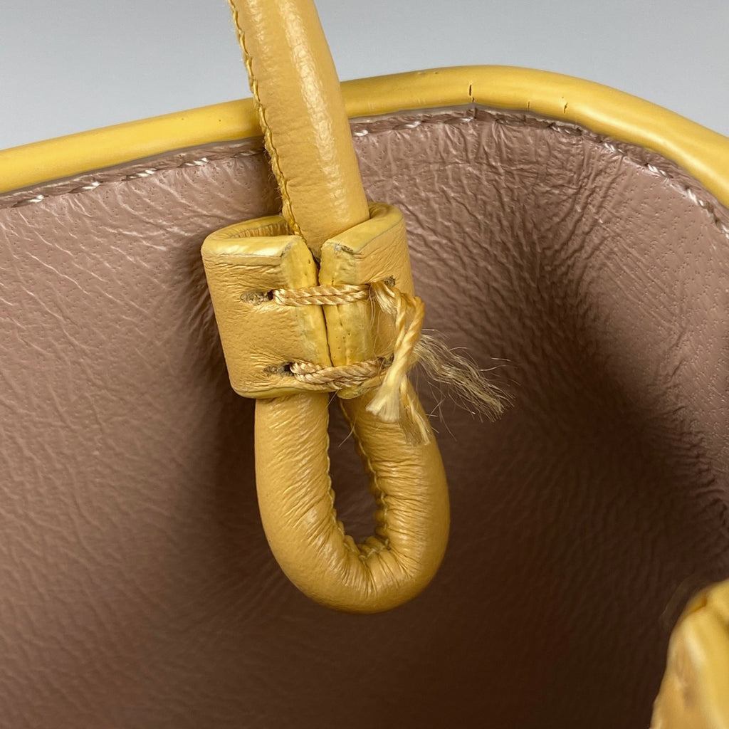 クロエ ロゴ ハンドバッグ 2WAY ショルダーバッグ ハンドバッグ レザー イエロー レディース 【中古】brbag