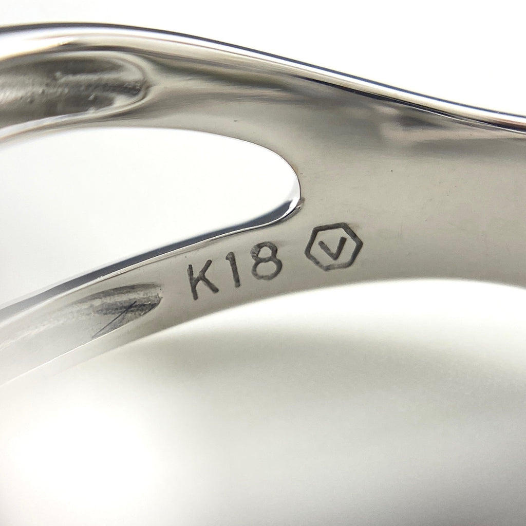 ヴァンドーム青山 ハートモチーフ デザインリング メレダイヤ 指輪 リング 11号 K18 ダイヤモンド レディース 【中古】brjwl
