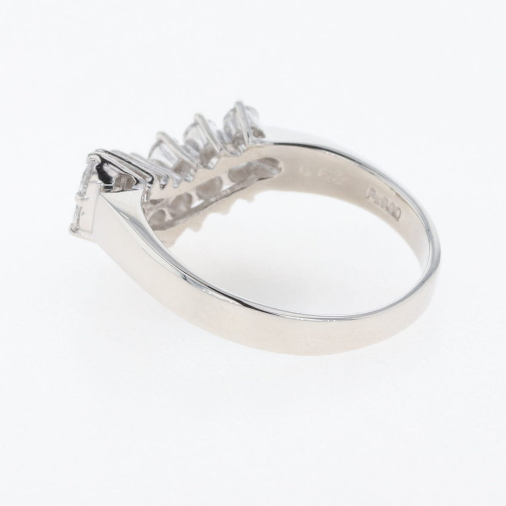 メレダイヤ デザインリング プラチナ 指輪 リング 12号 Pt900 ダイヤモンド レディース 【中古】nbjwl