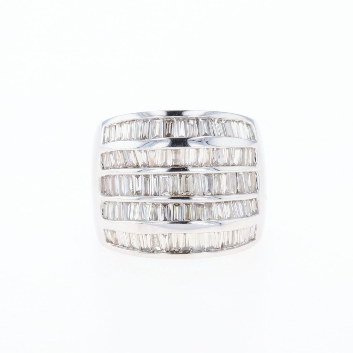 バイセル公式】メレダイヤ デザインリング WG ホワイトゴールド 指輪