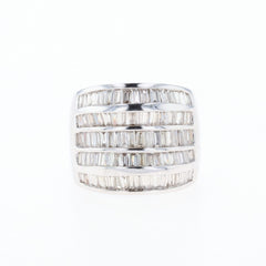 メレダイヤ デザインリング WG ホワイトゴールド 指輪 リング 12.5号 K18 WG ダイヤモンド レディース 【中古】nbjwl