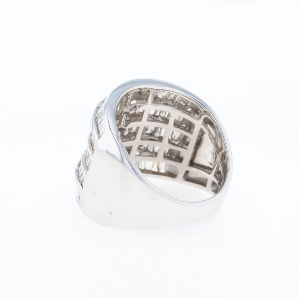 メレダイヤ デザインリング WG ホワイトゴールド 指輪 リング 12.5号 K18 WG ダイヤモンド レディース 【中古】nbjwl