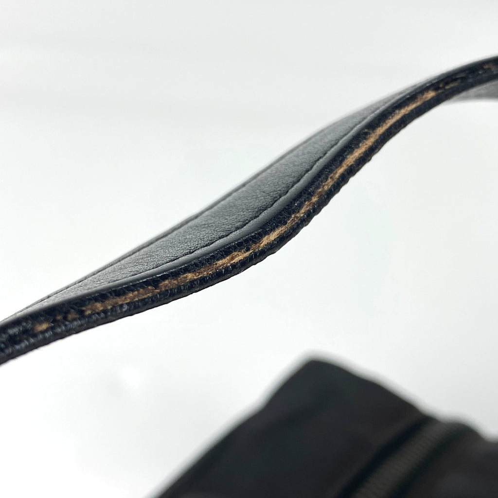【ジャンク品】シャネル ニュートラベルライン ハンドバッグ ミニボストン ハンドバッグ ナイロンジャガード ブラック レディース 【中古】brbag