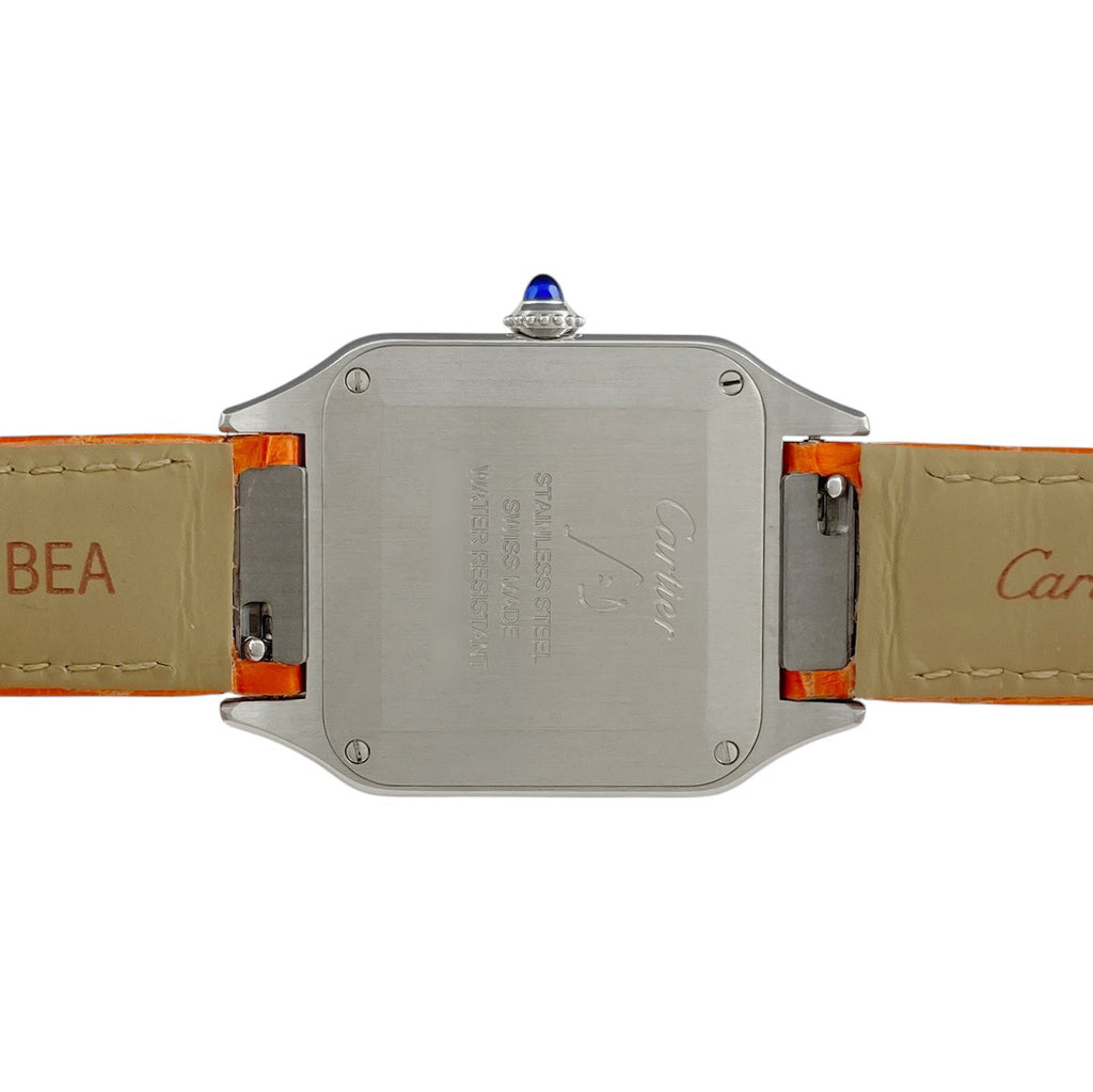 カルティエ サントス デュモン SM WSSA0023 腕時計 SS レザー クォーツ シルバー レディース 【中古】wtcbb