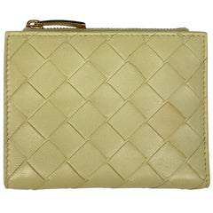 ボッテガヴェネタ イントレチャート 二つ折り 財布 ナッパ 二つ折り財布 レザー イエロー レディース 【中古】brbag
