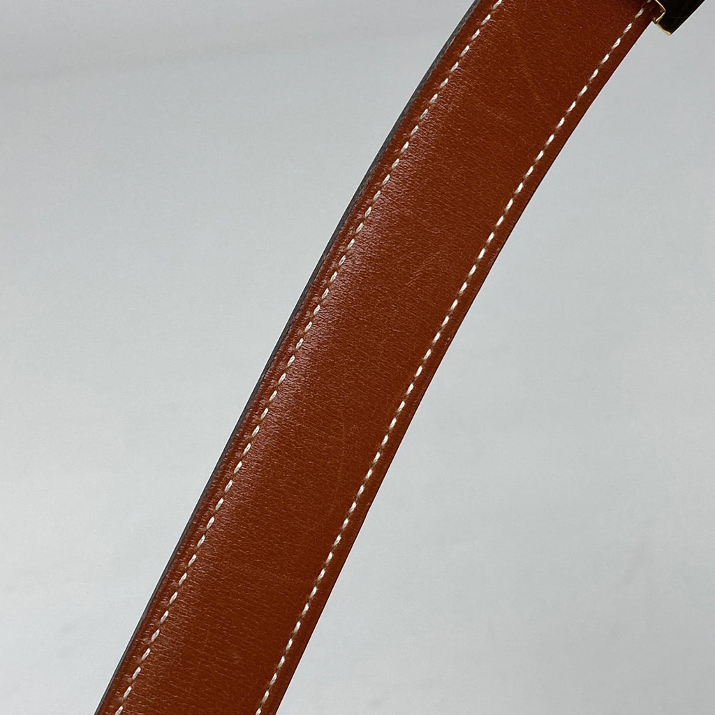 エルメス コンスタンス リバーシブル Hベルト □B刻印 ベルト レザー ブラウン ブラック レディース 【中古】  brbag