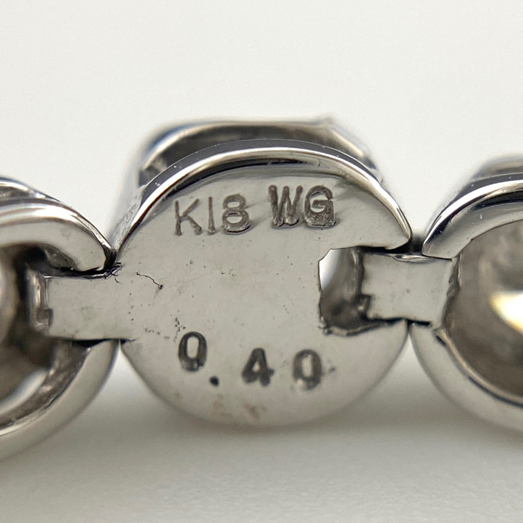 メレダイヤ デザインリング WG ホワイトゴールド 指輪 リング K18 WG ダイヤモンド レディース 【中古】nbjwl